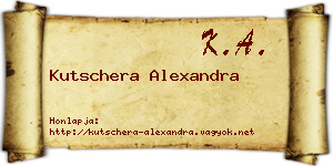 Kutschera Alexandra névjegykártya