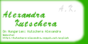alexandra kutschera business card